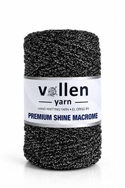 vollen yarn Simli Makrome İpi 100g 150m Premium Shine – Polyester Çanta İpi, ...