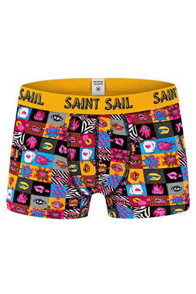 Saint Sail Retro Comic Style Multi Color Flexible Men's Boxers