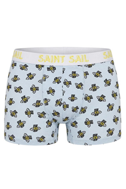Saint Sail Erkek Uçan Para Desenli Pamuklu Boxer