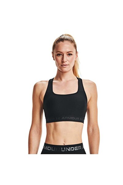 Under Armour Crossback Mid Bra 1361034-001 Black Sports Bra