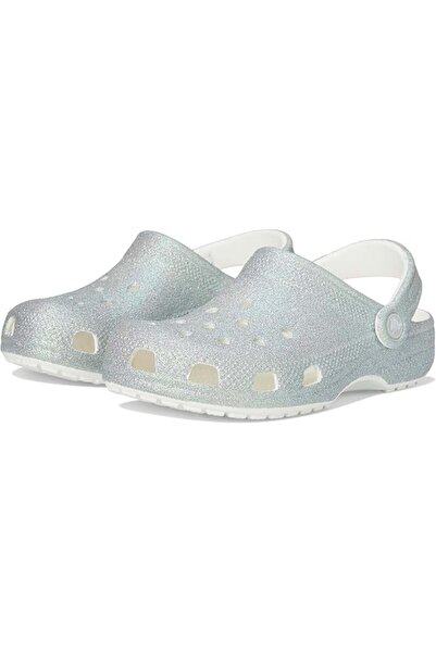 Crocs شبشب كلاسيكي لامع للأطفال باللون الأبيض للاستخدام اليومي 210986 _100