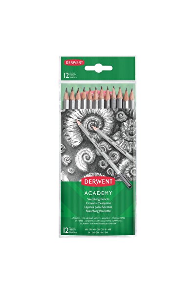Derwent Academy Graphite Pencils 5H-6B blister 12 pcs/set high quality black