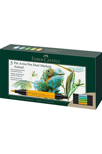 Faber Castell PITT ARTIST PEN ΣΕΤ ΔΙΠΛΩΝ ΜΑΡΚΑΔΟΡΩΝ 5 ΤΕΜΑΧΙΑ ΖΩΑ FABER-CASTELL