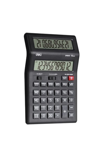 Deli OFFICE CALCULATOR 12 DIGIT DISPLAY DOUBLE M049