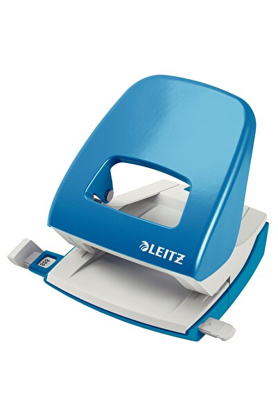 Leitz Perforator 30 coli Model 5008 Albastru deschis metalizat