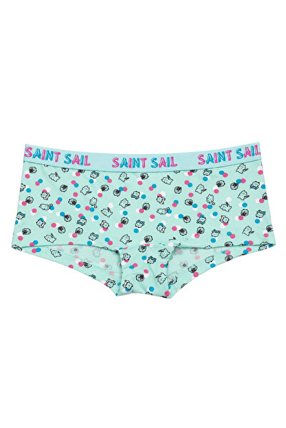 Saint Sail Desenli Pamuklu Likralı Kumaşlı Baskılı Boyshort Kadın Külot