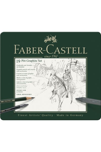 Faber Castell PITT MONOCHROME GRAPHITE SET 19 PCS FABER-CASTELL
