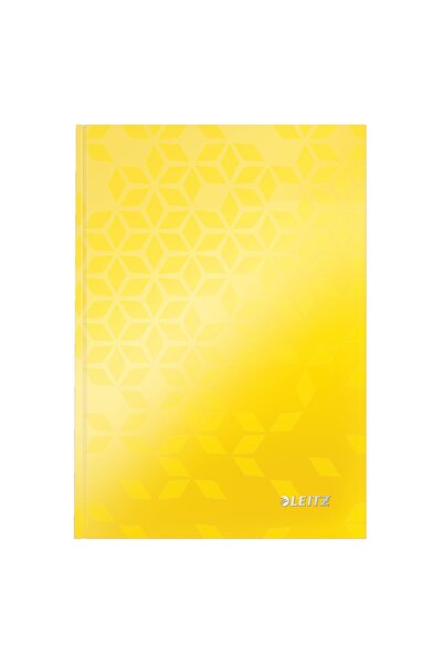 Leitz Office Notebook A5 Ruled Yellow Cardboard Cover Wow