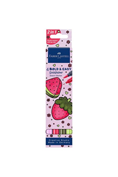 Faber Castell Σετ 4 μαρκαδόρων Sketch Easy Goldfaber μοντέλο 1
