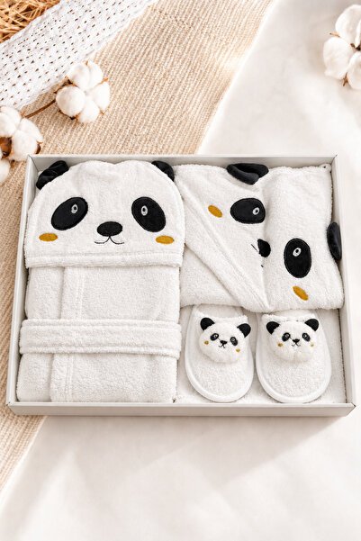 İZYALİF BABY Unisex Animal Figured Baby Bathrobe Towel Set Newborn Gift Boxed...