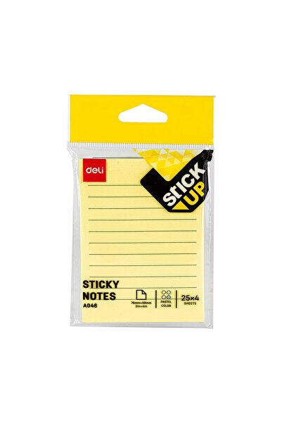 Deli Notițe adezive 76 x 101 MM 4 x 25 coli R-V-G-A liniate