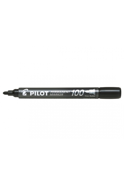 Pilot Marker permanent negru cu vârf rotund de 3mm 100