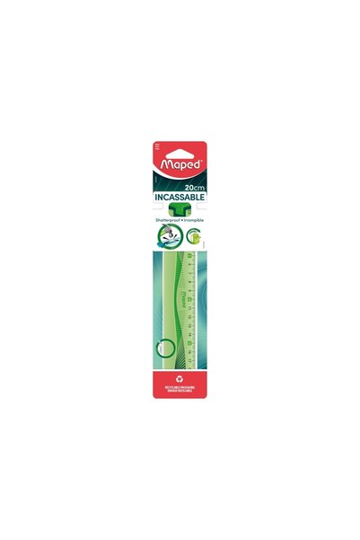 Maped Ruler Unbreakable 20 cm green