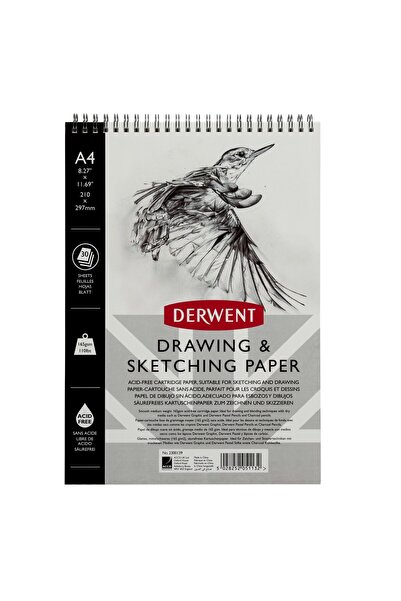 Derwent Spiral Sketch and Drawing Notebook A4 30 Sheets 165g Professional