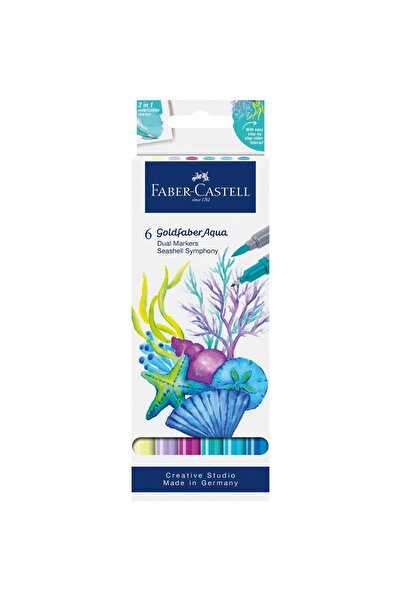Faber Castell Markere solubile cu 2 vârfuri, set 6 bucăți, Colecția Tropicală...