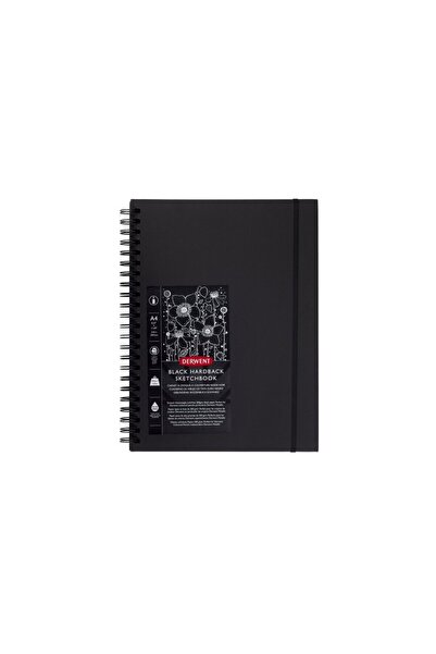 Derwent Spiral Sketchbook A4 40 Sheets 200g Black Cover Professional