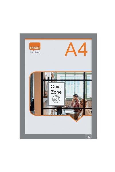 Nobo RAMĂ MAGNETICĂ AUTOADEZIVĂ A4 ARGINTIE, SET DE 2