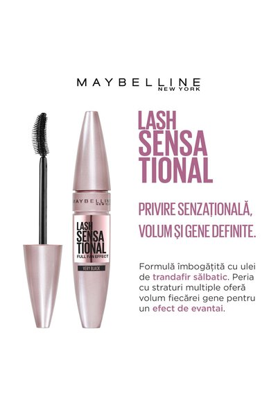 Maybelline New York Mascara Maybelline New York Lash Sensational Negru, 9.5 ml