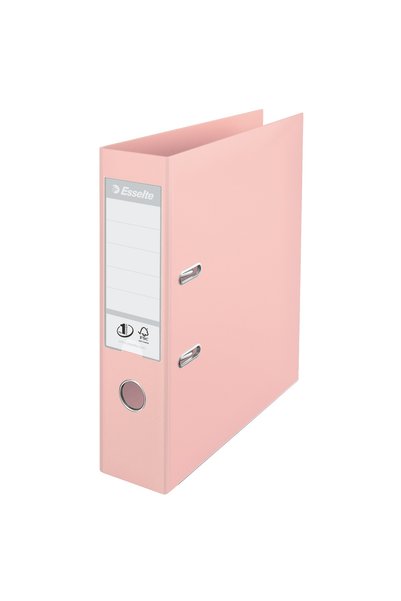 Esselte Библиорафт №1 Пауър, ПП/ПП, FSC сертифициран, А4, 75 мм, цвят праскова