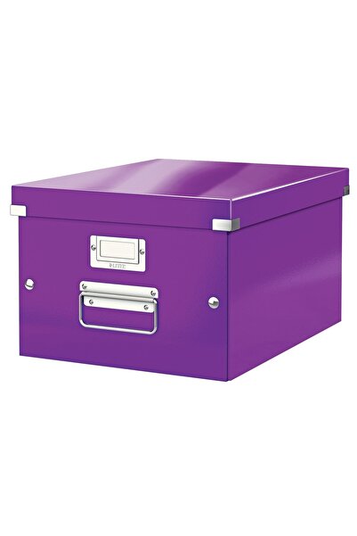 Leitz Cutie de depozitare din plastic cu capac, mov, 28.1x20x36.9cm