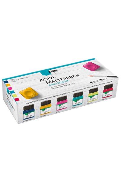 Kreul Vopsea Acrilica Mata Color Living , Set 6 Buc X 20 ml