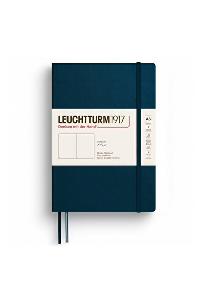 Leuchtturm Τετράδιο Α5 με εύκαμπτο εξώφυλλο από βελλούμ, ναυτικό μπλε