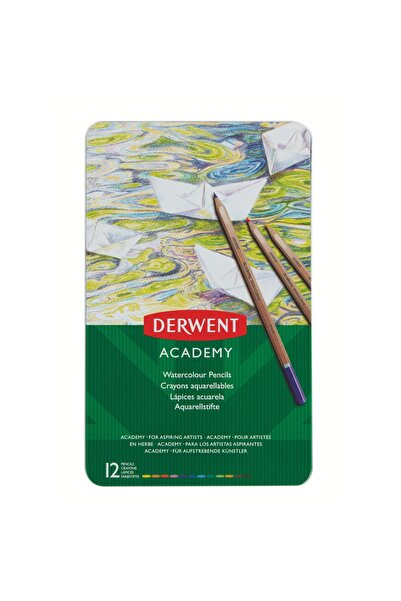 Derwent ACADEMY 12-COLOR WATERCOLOUR COLOURED PENCILS