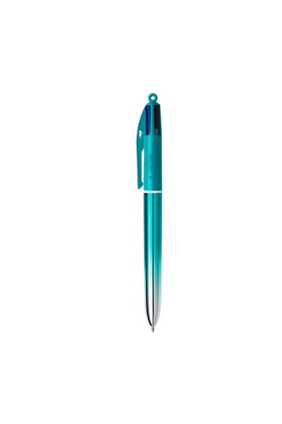Bic Pix cu mecanism în 4 culori, cu scriere lină.