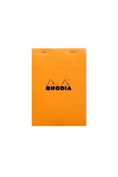 Rhodia Σημειωματάριο Α5, συρραπτικό, 80 φύλλα, Αρ. 16, Βασικά, πορτοκαλί μαθη...