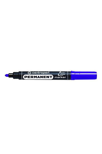 CENTROPEN Marker permanent albastru cu vârf rotund de 2.5mm 8566