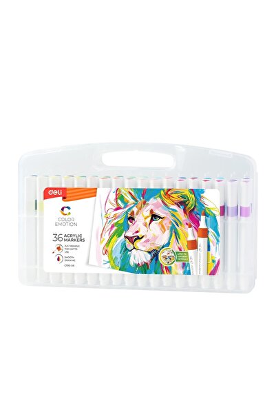 Deli SET MARKERE ACRILIC 36 CULORI COLOR EMOTION
