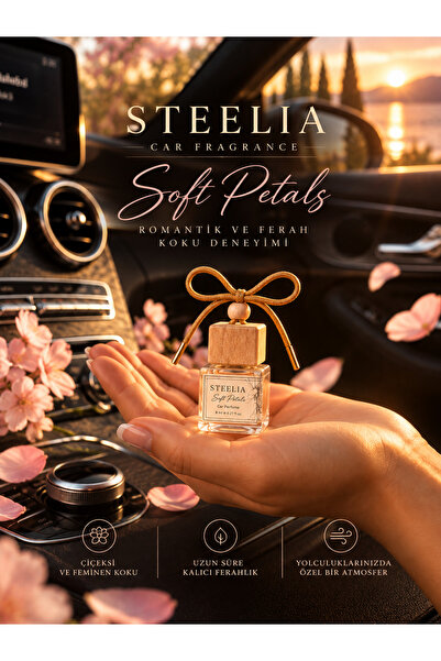 STEELİA Soft Petals Premium Araç Kokusu 8 ML | Uzun Süre Kalıcı Dikiz Aynası ...