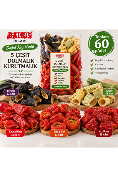 Balbis Antep Dolmalık Kurutulmuş Sebze Karışımı – Patlıcan, Tatlı Biber, Kaba...
