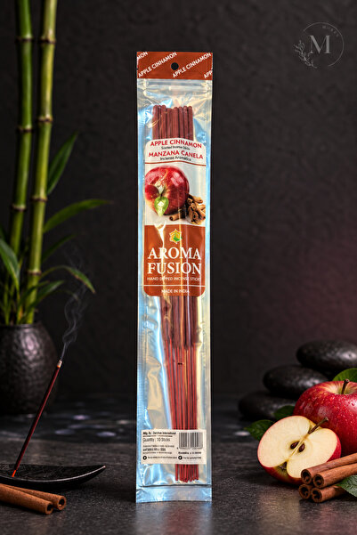 15 Adet Organik Çubuk Tütsü (30 CM UZUNLUK - 1 SAAT YANMA SÜRESİ) - Apple Cinnamon