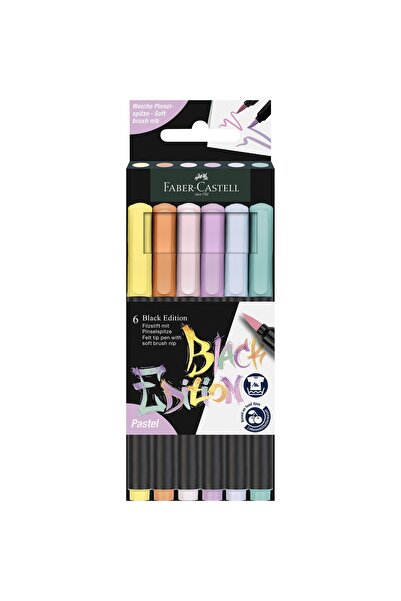 Faber Castell SET DE PIXURI CU PUNCT DE VEDERE EDIȚIE NEAGRĂ 6 CULORI PASTEL ...