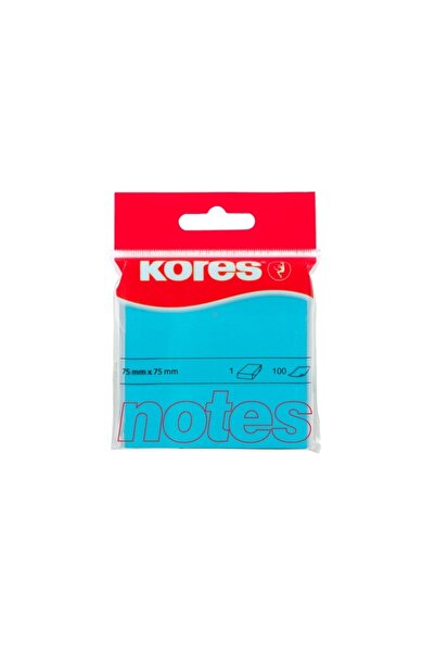 kores POSTITORIȚE AUTOADEZIVE 75*75MM ALBASTRU NEON 100 FOI