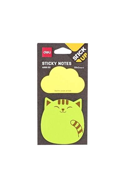 Deli Notițe adezive cu animale 76x76mm 2x20 coli