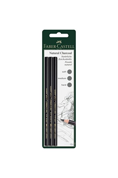 Faber Castell BLISTER 3 PCS CHARCOAL PENCIL PITT MONOCHROME S,M,H FABER