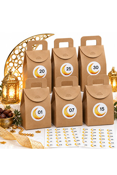 repro design 30 Günlük Ramazan Takvim Seti Boş 10x15Cm Hediye Kutusu 30 Adet ...