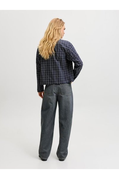 Jack & Jones Kadın Barrel Fit Orta Bel Jean - Fuji