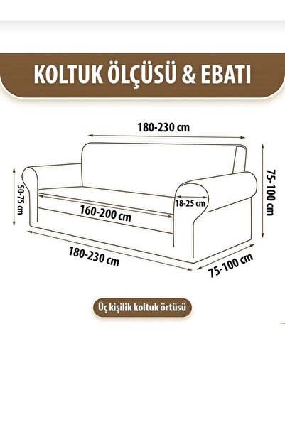elgeyar Bürümcük Koltuk, Kanepe, Çekyat Örtüsü, Koltuk Kılıfı 3kişilik