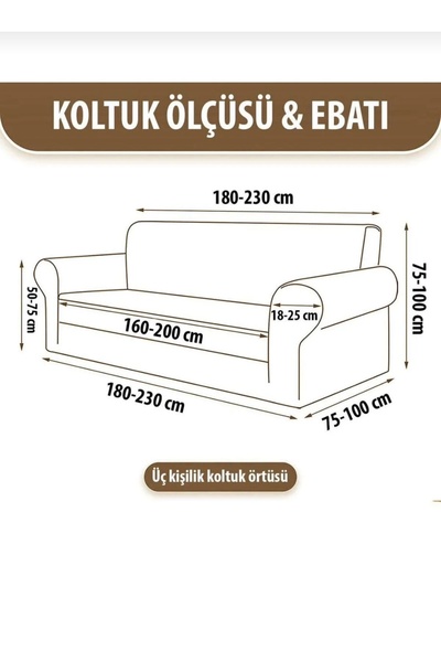 elgeyar Bürümcük Koltuk, Kanepe, Çekyat Örtüsü, Koltuk Kılıfı 3lü