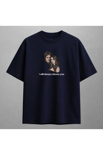 KEYFHOME The Vampire Diaries I Will Always Choose You Tricou unisex cu broder...