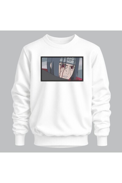 KEYFHOME Itachi Uchiha Naruto Anime Framed Embroidered Crew Neck Sweatshirt U...