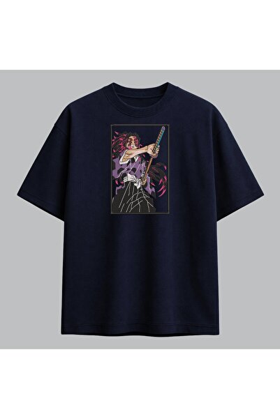 KEYFHOME Kokushibo Demon Slayer Anime Tricou brodat unisex 100% bumbac