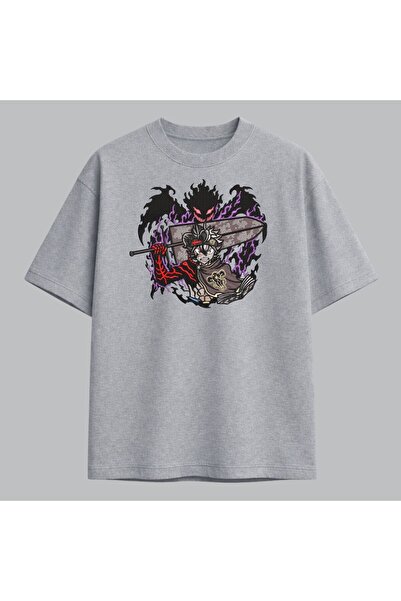 KEYFHOME Asta Black Clover Anime Κεντημένο T-Shirt Unisex 100% Βαμβάκι