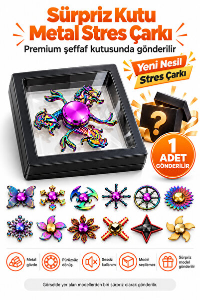 Ayers Metal Stres Çarkı Fidget Spinner, Premium Metal Gövde, Sessiz ve Pürüzs...
