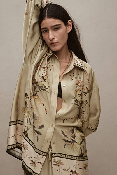 H&M Desenli Oversize Gömlek