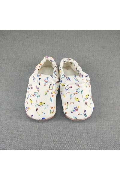 LOOVE BEBE Baby Booties Home Nursery Shoes with Elastic Ergonomic Design — White