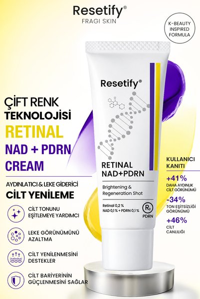 RESETIFY Retinal (%0,2) Shot NAD + PDRN Tightening Dual Cream 40 ML